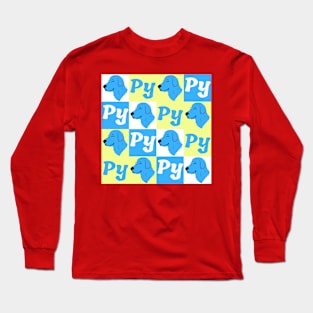 Py Blue Amazing Dog Lover Printed Design Long Sleeve T-Shirt